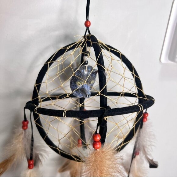 3d Orbit Shaped Dreamcatcher with Wolf - Picture 4 of 6